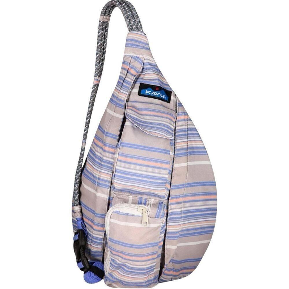 KAVU Stripe Rope Sack  Sling Crossbody Backpack
